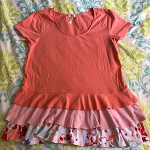 Matilda Jane Ruffle Shirt, sz Large